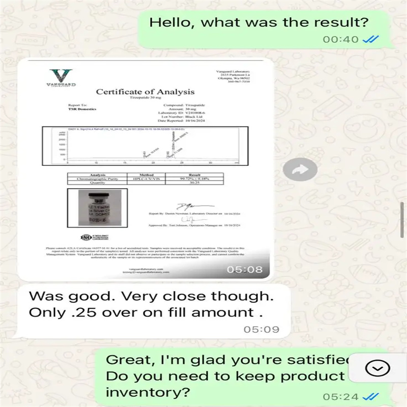 Shop Wholesale High Quality Weight Loss Retatrutide Peptide Vials 5mg 10mg CAS 2381089-83-2 Safe Delivery and Fast-Detailed Image 19