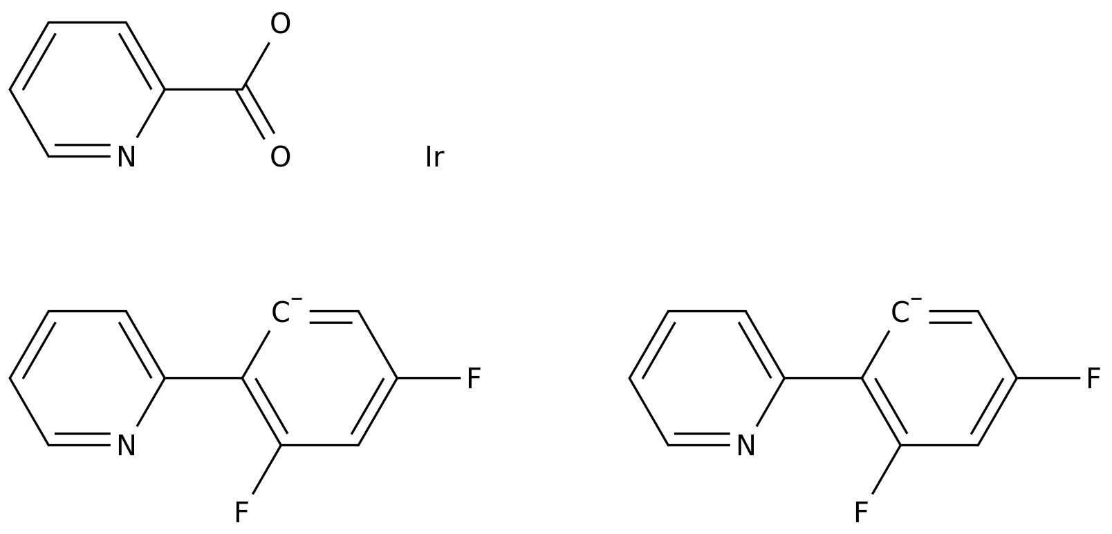 Bis (4,6-difluorophenylpyridine-N, C2) pyridine formyl iridium