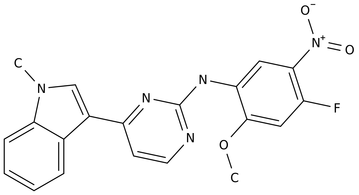 N-(4-fluoro-2-methoxy-5-nitrophenyl)-4-(1-methyl-1H-indol-3-yl)-2-pyrimidinamine1421372-94-2