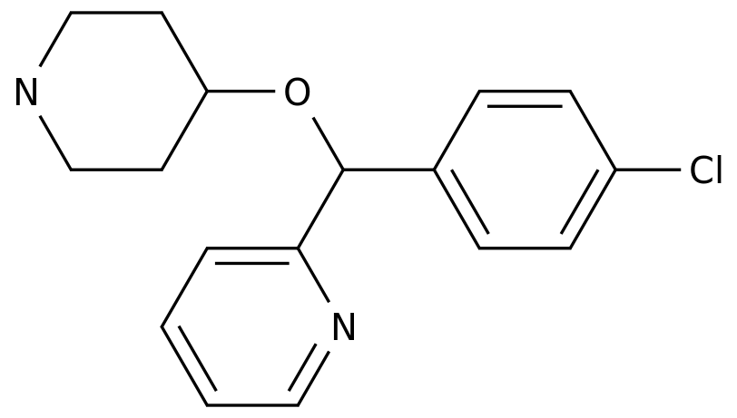 2-[(4-chlorophenyl)(4-piperidinyloxy)methyl]pyridine