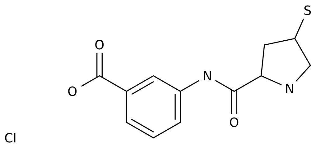 3-[(2S,4S)-4-Mercaptopyrrolidine-2-carboxamido]benzoic acid hydrochloride