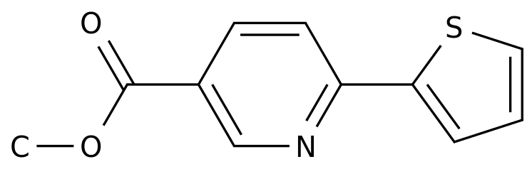 methyl 6-thiophen-2-ylpyridine-3-carboxylate structure