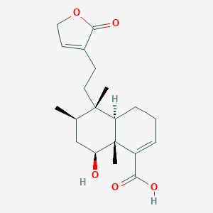 6beta-Hydroxy-5beta,8beta,9beta,10alpha-cleroda-3,13-dien-16,15-olid-18-oic  acid | 771493-42-6, (-)-6beta-Hydroxy-5beta,8beta,9beta,10alpha-cleroda-3,13-dien-16,15-olid-18-oic  acid Formula - ECHEMI