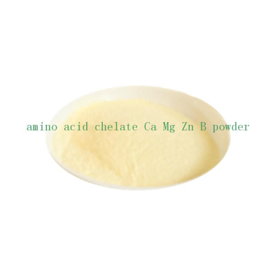Amino acid chelate Ca Mg Zn B biostimulant powder plant regulator organic fertilizer 44% light yellow powder AA-Ca Mg Zn B shihong