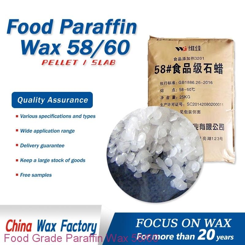 Buy food grade paraffin wax 100 WHITE SLAB 58,60 WEIJIA Food Grade