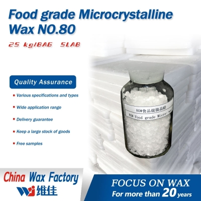 Microcrystalline Wax 100% WHITE SLAB NO.80 WEIJIA