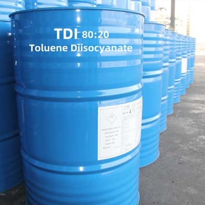 TDI,TDI8020,CAS No. 584-84-9 Toluene Diisocyanate Tdi 8020 99.5% water-with to pale yellow clear liquid with irritating odour.  Qichen
