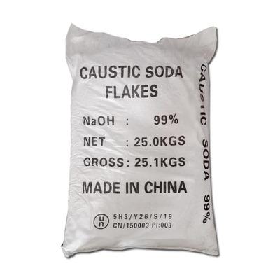 Factory Price NaOH Sodium Hydroxide Flakes  Caustic Soda Flake 99% in 25kg Bag