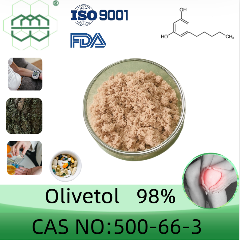 Olivetol (3,5-Dihydroxypentylbenzene) Powder Manufacturer CAS No.: 500-66-3 98% Purity Min. For Supplement Ingredients