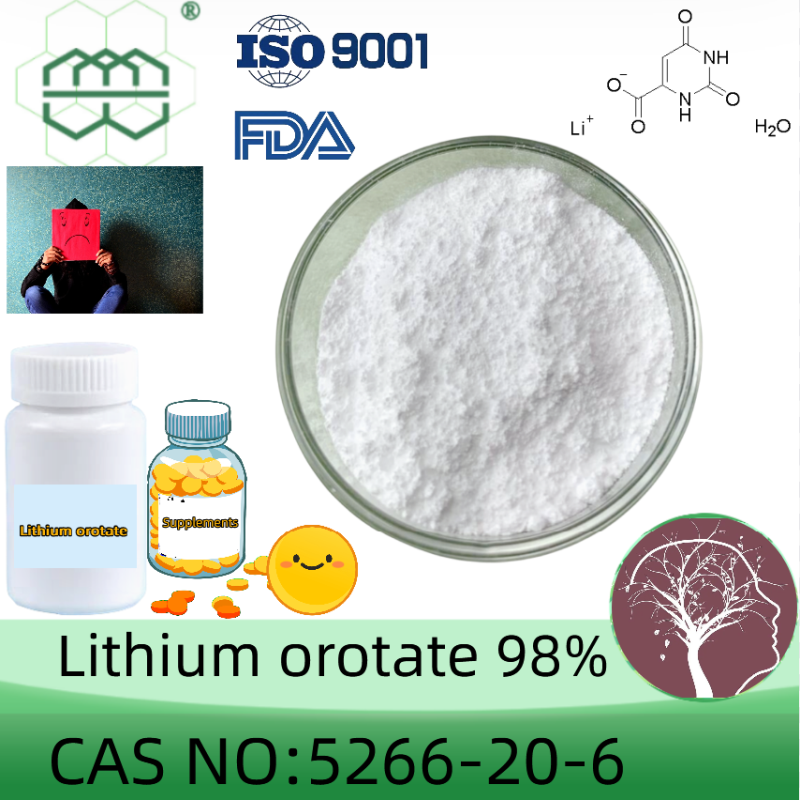 wholesale Lithium orotate powder manufacturer CAS No.: 5266-20-6 98%  purity min. for supplement ingredients