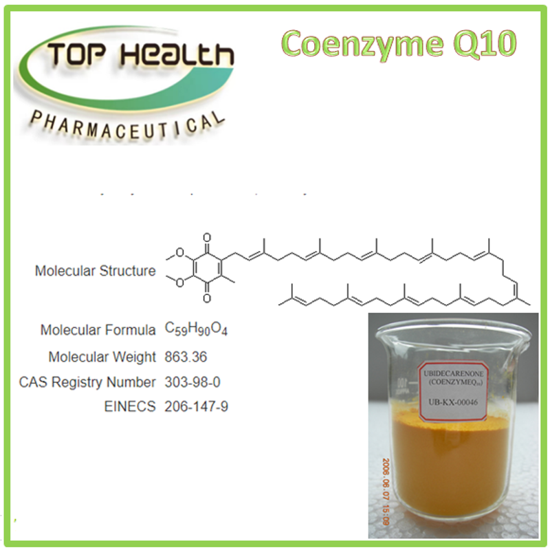 Coenzyme Q10 Powder 98% USP41 Water Soluble Coenzyme Q10 10% 20% 40%