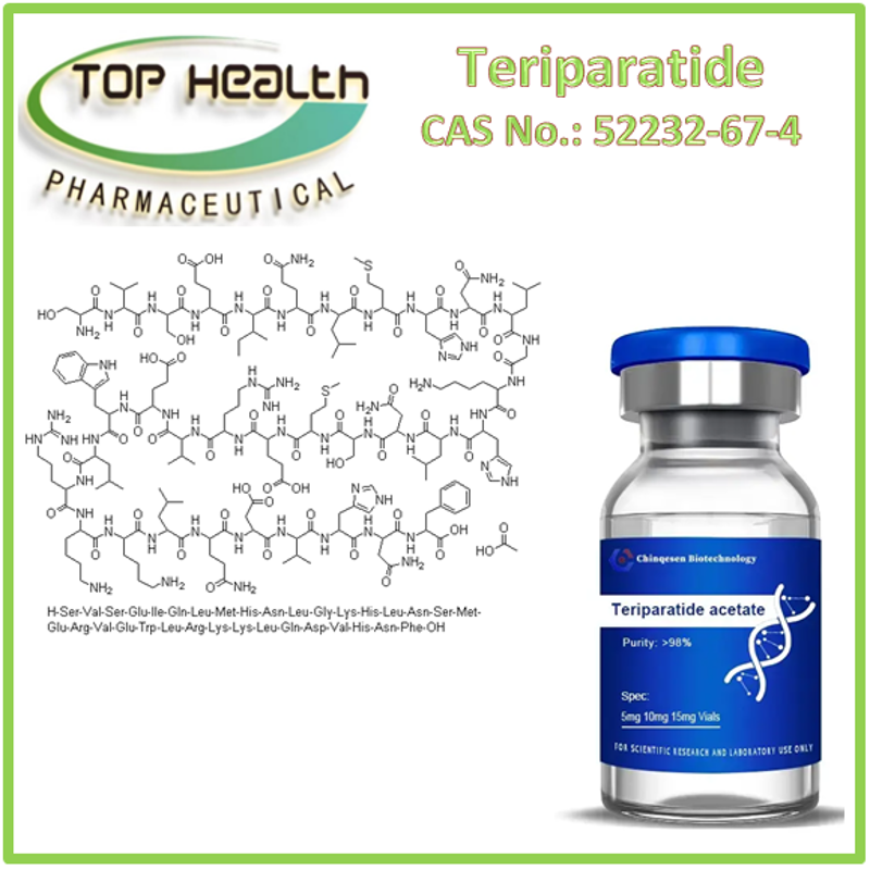 Teriparatide 99% White powder High Quality Teriparatide Acetate, CAS Number: 52232-67-4