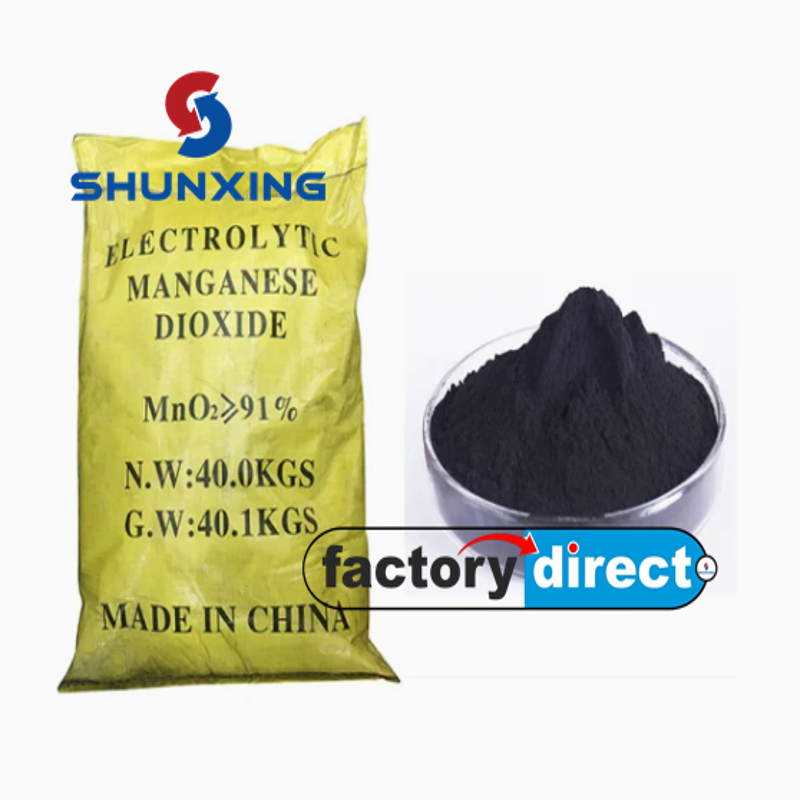 91.0% Min. Medical Grade Raw Materials of Electrolytic Manganese Dioxide Emd 1313-13-9