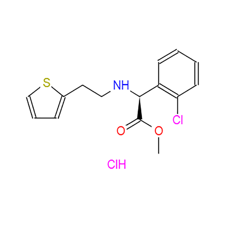 Pharmaceutical Intermediate API Raw Material D-(+)-Methyl-alpha-(2-thienylethamino)(2-chlorophenyl)acetate hydrochloride 98% CAS NO 141109-19-5