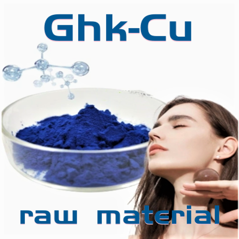 Blue Copper Ghk-Cu Copper Peptide Powder Peptides Cosmetics Beauty CAS 49557-75-7 99% Purity  raw material