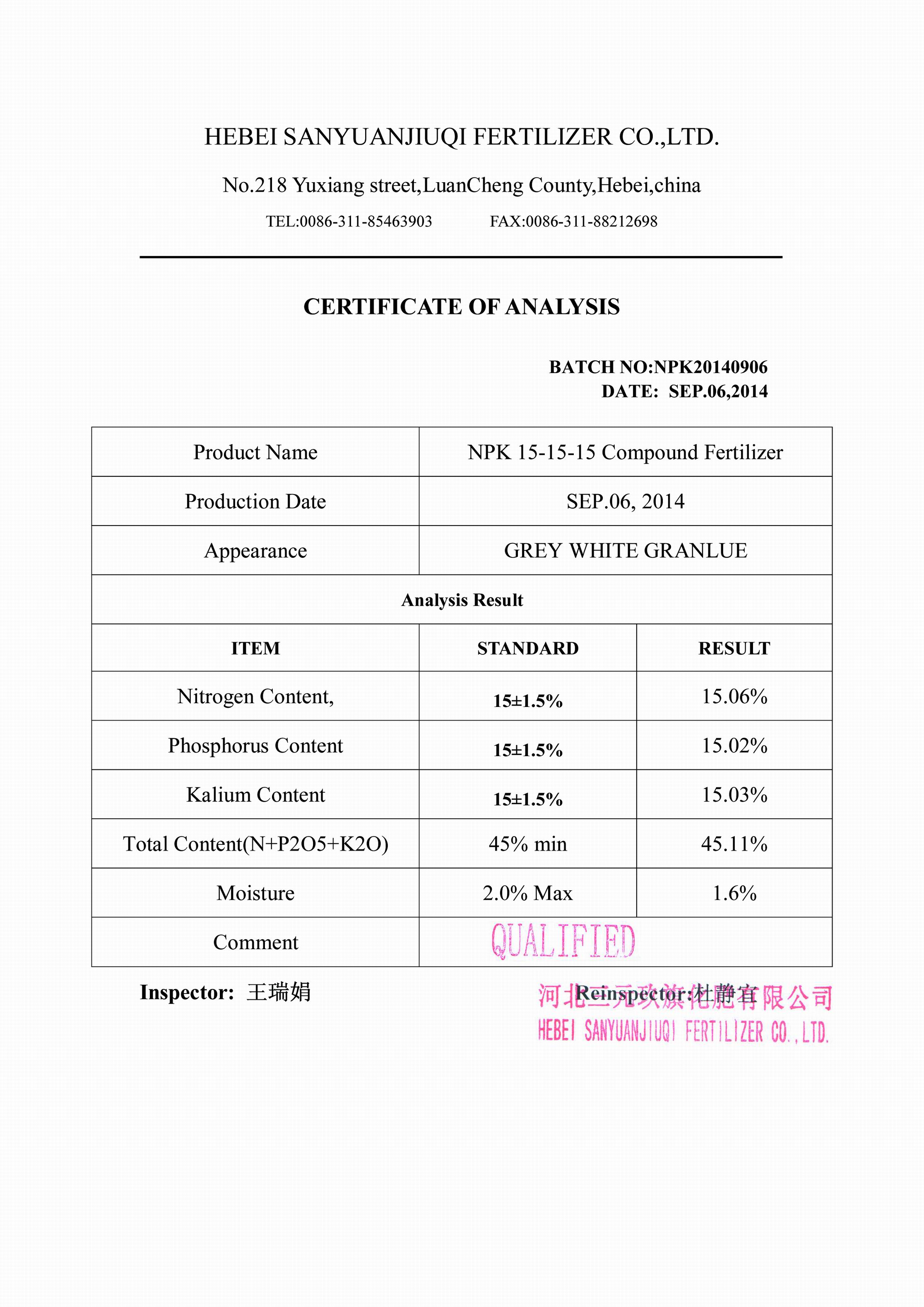 Buy NPK 15-15-15 COMPOUND FERTILIZER Agriculture Grade Agriculture ...